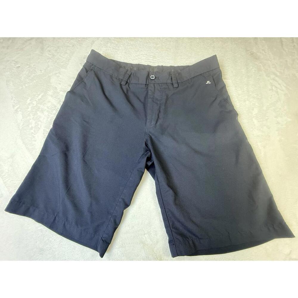 J. Lindberg Mens Regular Fit Golf Shorts - 32 Navy Blue